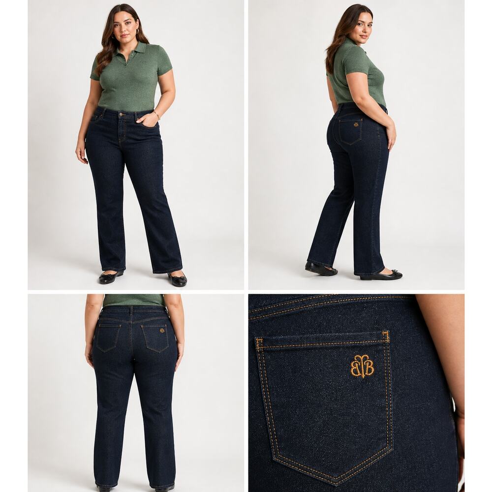 Brooks Brothers Dark Wash Straight Leg Jeans Women’s Size 14 NWT